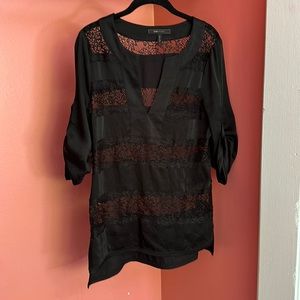 BCBG MaxAzria Black sleeveless blouse. Size M